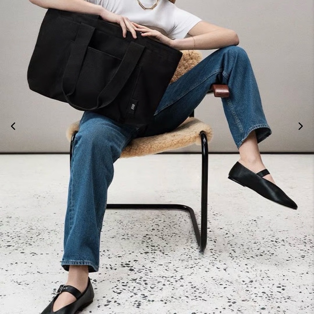 July Everday Black Tote Bag